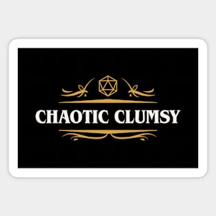 Chaotic Clumsy Alignment D20 Dice Tableto RPG Magnet